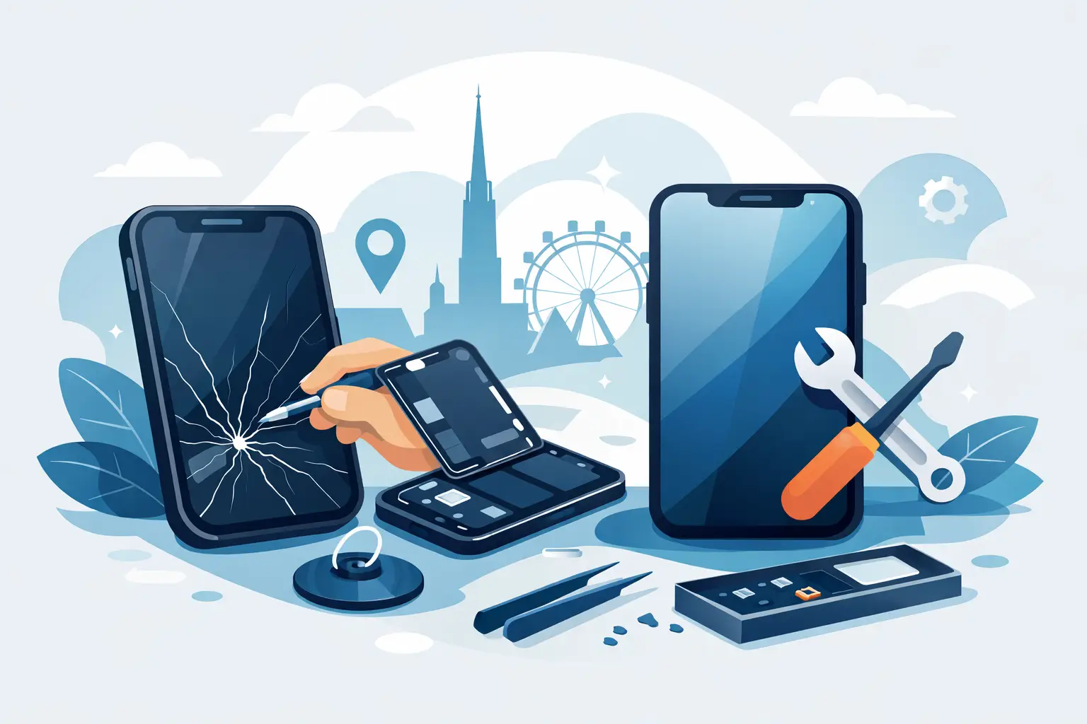 iPhone Display Reparatur Wien - schnell gelöst